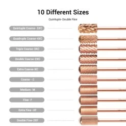 Large Barrel Smooth Top Tungsten Carbide Nail Drill Bits 23 Large Barrel Smooth Top Tungsten Carbide Nail Drill Bits -Melody Susie TripleCoarse 3XCPurple 03