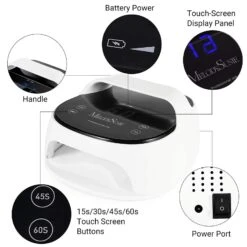 EOS 5 (SPro27I/SPro24TR) Rechargeable LED/UV Nail Lamp Kit -Melody Susie White 02