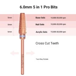5 In 1 Pro Multi-function Mixed Sizes Tungsten Carbide Nail Drill Bit 16 5 In 1 Pro Multi-function Mixed Sizes Tungsten Carbide Nail Drill Bit -Melody Susie XXC M XXFRoseGold 04
