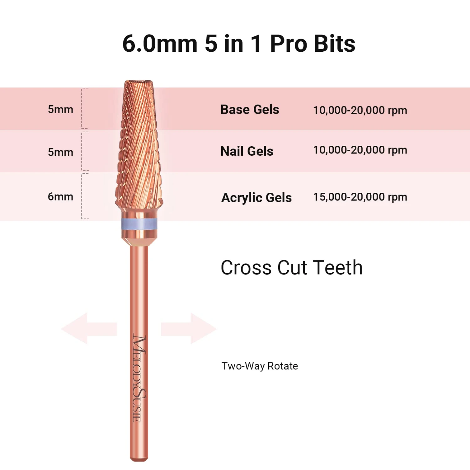 5 In 1 Pro Multi-function Mixed Sizes Tungsten Carbide Nail Drill Bit 6 5 In 1 Pro Multi-function Mixed Sizes Tungsten Carbide Nail Drill Bit - Image 4