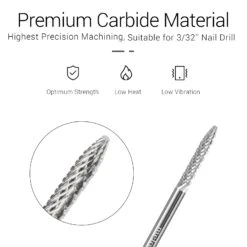 Tungsten Carbide Safety Under Nail Cleaner Nail Drill Bit Silver -Melody Susie image 4 310c5dd9 2fd4 4130 85c6 fbc168995a7e